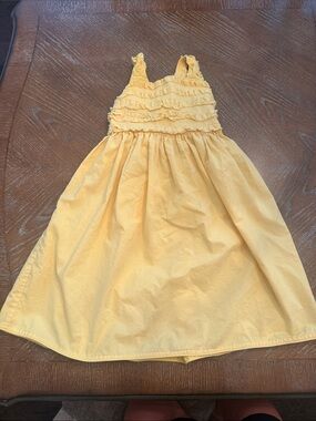 Isabel Garreton Yellow Ruffle Strap Sundress